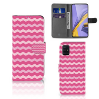 Samsung Galaxy A51 Telefoon Hoesje Waves Pink