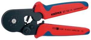 Knipex Kp-975314 sb Zelfinstellende Krimptang voor Adereindhulzen