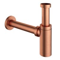 Hotbath Cobber Wastafel Sifon rond Geborsteld Koper P035