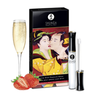 Shunga Divine Oral Lipgloss - Strawberry Sparkling Wine - 0.33 fl oz / 10 ml - thumbnail