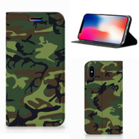 Apple iPhone X | Xs Hoesje met Magneet Army Dark