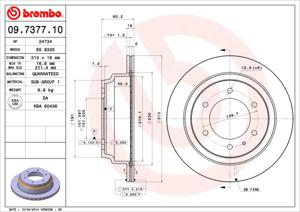 Remmenset, remschijf BREMBO, Remschijftype: Binnen geventileerd, Inbouwplaats: Achteras: , u.a. für Opel, Vauxhall, Isuzu