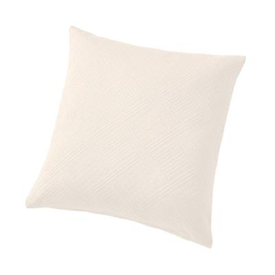 Jacquard-kussenovertrek van bio-katoen, natuurwit Maat: 50 x 50 cm