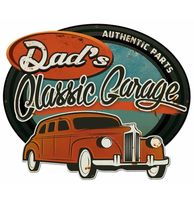 Dad&apos;s Classic Garage Retro Zwaar Metalen Bord 50 x 42 cm