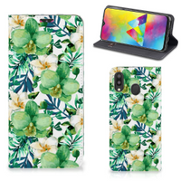 Samsung Galaxy M20 Smart Cover Orchidee Groen