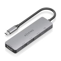 Aisens ASUC-5P028-GR-koppeling USB Type-C - 1 x HDMI - 2 x USB Type C - 2 x USB Type-C PD- Grijs