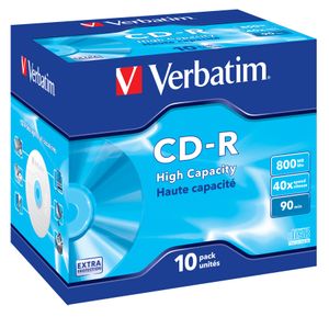 Verbatim 43428 CD-R 90 disc 800 MB 10 stuk(s) Jewelcase