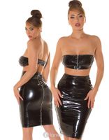 * IS Hight waist rok in latexlook, IS194661 - thumbnail