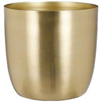 Mica Decorations - Plantenpot - metaal - goud - 22 x 21cm   - - thumbnail