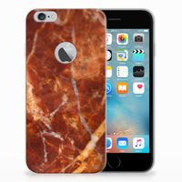 Apple iPhone 6 Plus | 6s Plus TPU Siliconen Hoesje Marmer Bruin - thumbnail