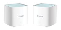 D-Link M15-2 EAGLE PRO AI AX1500 Mesh System (2-pak) met AI Wi-Fi/Traffic Optimiser, AI Parental Control, Gigabit Poorten, MU-MIMO, 1024 QAM, OFDMA, WPA3. Werkt met Alexa/Google Assistant.