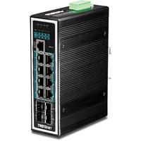 Trendnet TI-PG1284i Managed L2+ Gigabit Ethernet (10/100/1000) Power over Ethernet (PoE) Zwart - thumbnail