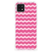 OPPO A53 5G | A73 5G Doorzichtige Silicone Hoesje Waves Pink