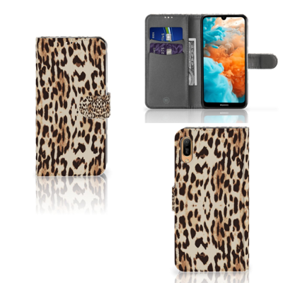 Huawei Y6 (2019) Telefoonhoesje met Pasjes Leopard Huawei Y6 (2019) Telefoonhoesje met Pasjes Leopard