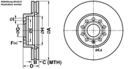 Remmenset, remschijf ATE, Remschijftype: Geventileerd: , Inbouwplaats: Vooras, u.a. für Seat, VW, Skoda, Audi - thumbnail