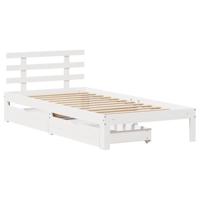 vidaXL Bedframe met lades massief grenenhout wit 90x190 cm