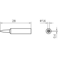 Weller XNT A Soldeerpunt Beitelvorm Grootte soldeerpunt 1.6 mm Inhoud: 1 stuk(s)