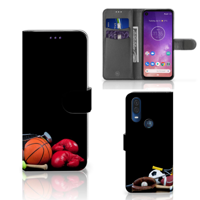 Motorola One Vision Wallet Case met Pasjes Sports Motorola One Vision Wallet Case met Pasjes Sports