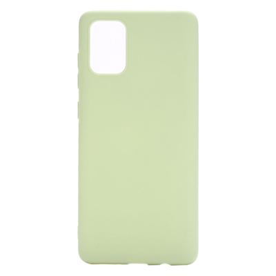 Shop4 - Samsung Galaxy A71 Hoesje - Zachte Back Case Mat Groen