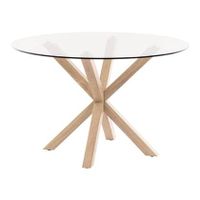 "Kave Home Full Argo Eettafel - Ø 120 cm - Bruin "