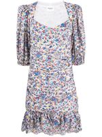 MARANT ÉTOILE robe mi-longue Lunesa à fleurs - Bleu