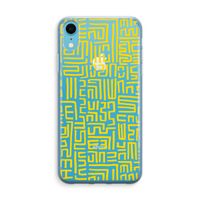 Majorelle Blue Print: iPhone XR Transparant Hoesje - thumbnail