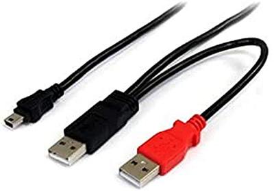 StarTech.com 91 cm USB A naar Mini B kabel, USB Y-kabel voor externe harde schijven