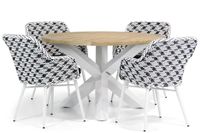 Lifestyle Crossway/Wellington 120 cm rond dining tuinset 5-delig - thumbnail