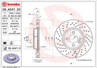 Remschijf BREMBO, Remschijftype: Binnen geventileerd, u.a. für Mini