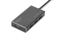 Digitus DA-70240-1 interface hub USB 3.2 Gen 1 (3.1 Gen 1) Type-A 5000 Mbit/s Zwart - thumbnail