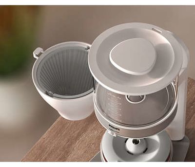 Philips Home Café Gourmet HD5416/00 Koffiezetapparaat Wit Capaciteit koppen: 15 Glazen kan