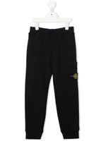 Stone Island Junior pantalon de jogging à patch logo - Bleu - thumbnail