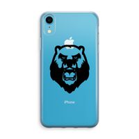 Angry Bear (black): iPhone XR Transparant Hoesje