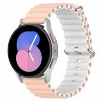 By Qubix - Ocean Style bandje - Lichtroze/wit - Compatible met Xiaomi Redmi Watch 5 Active/Redmi Watch 5 Lite - Compatible Xiaomi bandje