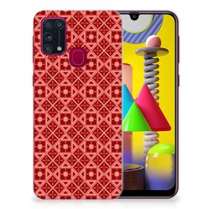 Samsung Galaxy M31 TPU bumper Batik Rood