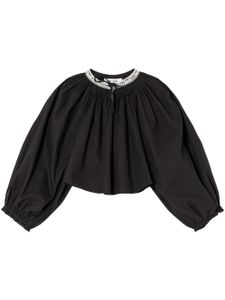 RE/DONE blouse Victorian Cut Off - Noir