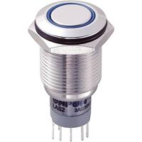 TRU Components 701896 LAS2GQF-22ZE/B/12V/S/P Vandalismusgeschützter Druckschalter 250 V/AC 3A 2 x E