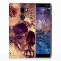 Silicone Back Case Nokia 7 Plus Skullhead