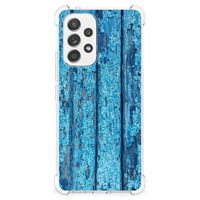 Samsung Galaxy A53 5G Stevig Telefoonhoesje Wood Blue - thumbnail