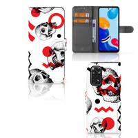 Telefoonhoesje met Naam Xiaomi Redmi Note 11/11S Skull Red - thumbnail