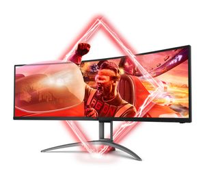 AOC AG493UCX2 computer monitor 124,5 cm (49") 5120 x 1440 Pixels Quad HD LED Zwart, Rood