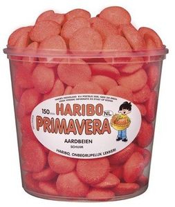 Haribo Haribo Silo Schuim Aardbeien Primavera 1050 Gram 150 Stuks