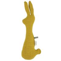 Trixie rammelaar konijn Bliss Mustard 26 x 9 cm katoen geel