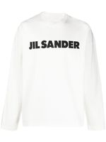 Jil Sander sweat en coton à logo imprimé - Blanc