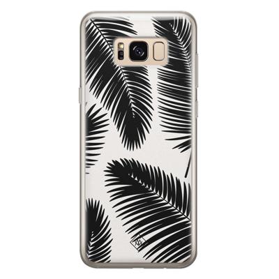 Samsung Galaxy S8 siliconen telefoonhoesje - Palm leaves silhouette Samsung Galaxy S8 siliconen telefoonhoesje - Palm leaves silhouette
