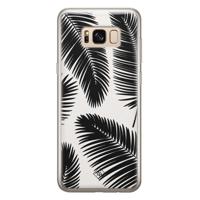 Samsung Galaxy S8 siliconen telefoonhoesje - Palm leaves silhouette