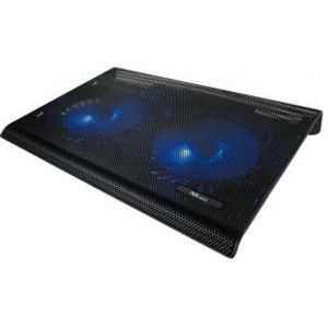 Trust Azul | Laptop Cooling Stand | 2 Ventilatoren | USB-voeding | Blauw Verlicht | max 17.3 inch