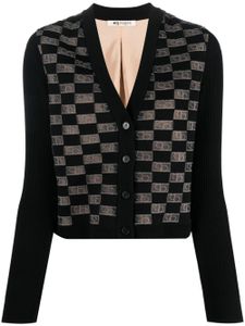 Ports 1961 cardigan en laine mélangée à motif monogrammé - Noir