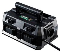 HiKOKI Multi Port Ladegerät UC18YTSL (4-fach Schnellladegerät für 14,4V / 18V und MULTI VOLT Akkus, LED Anzeige)