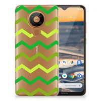 Nokia 5.3 TPU bumper Zigzag Groen